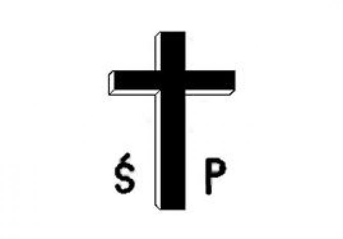 Krzyż z napisem "ŚP"
